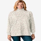 Perfect Printed Long-Sleeve Turtleneck Tee image number null