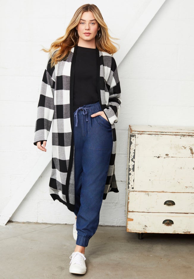 Drawstring Denim Jogger image number 3