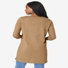 Plus Size Cotton Ultimate Long Sleeve V-Neck Tunic image number 1