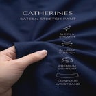 Sateen Stretch Capri image number null