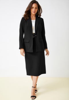 plus size dress suits for women Formal Suit Pants R&M Richards 8998W Back Zip Women's Plus Size Suits &