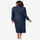 2-Piece Stretch Crepe Single-Breasted Skirt Suit image number null