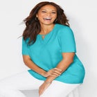 Suprema&reg; Pleat-Neck Tee image number null