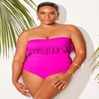 Fringe Bandeau One Piece Swimsuit image number null
