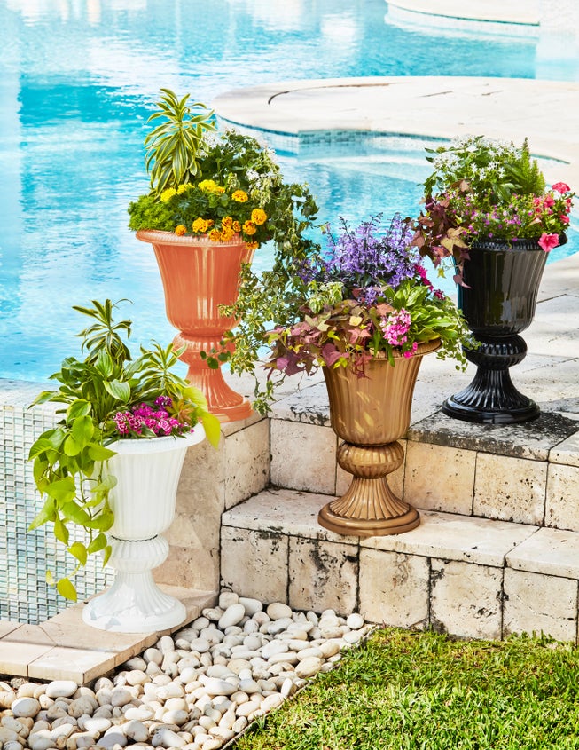 Traditional Embry Plastic Urn Planter image number 2
