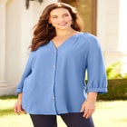 Light and Airy Y-Neck Blouse image number null