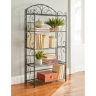 5-Tier Metal Scroll Folding Bookcase image number null