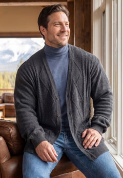 Shoreman&rsquo;s Cardigan Cable Knit Sweater