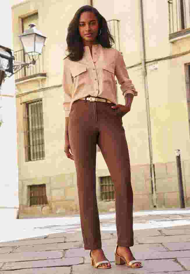 Stretch Cotton Chino Straight Leg Pant image number 4