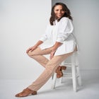 Comfort Waist Stretch Denim Straight Leg Jean image number null