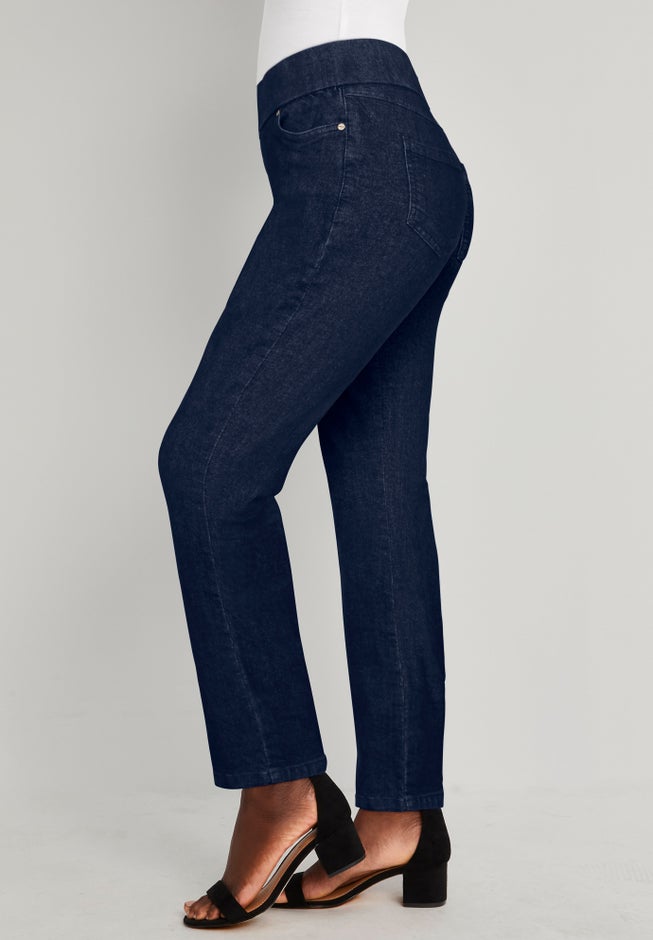 Comfort Waist Stretch Denim Straight Leg Jean image number 2