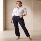 Comfort Waist Stretch Denim Straight-Leg Jean image number 0