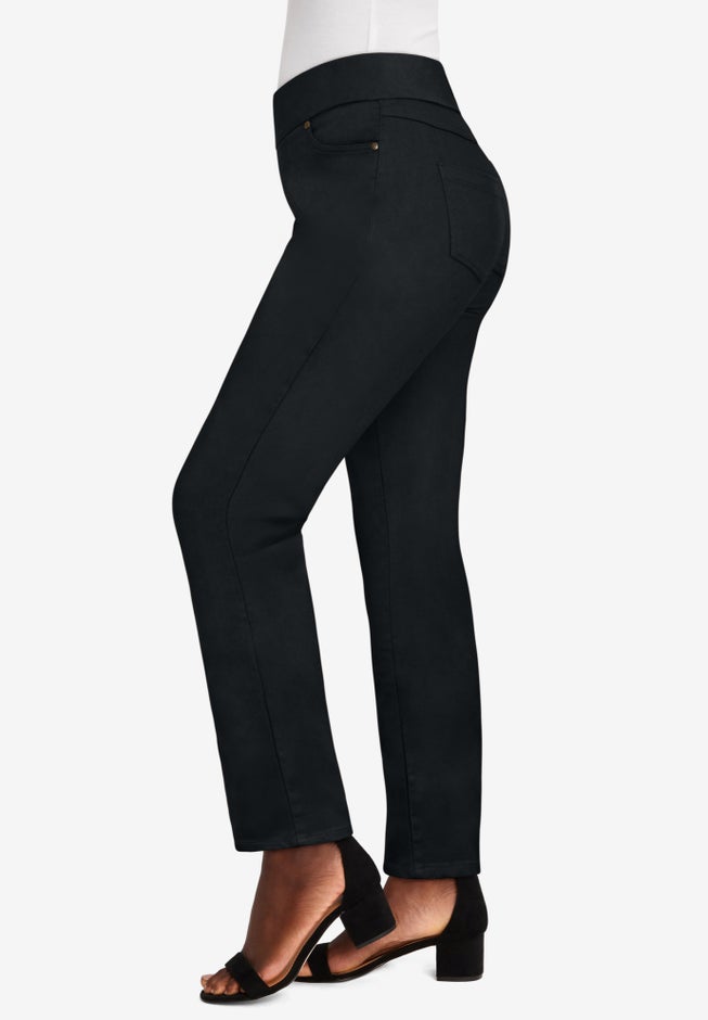 Comfort Waist Stretch Denim Straight Leg Jean image number 1