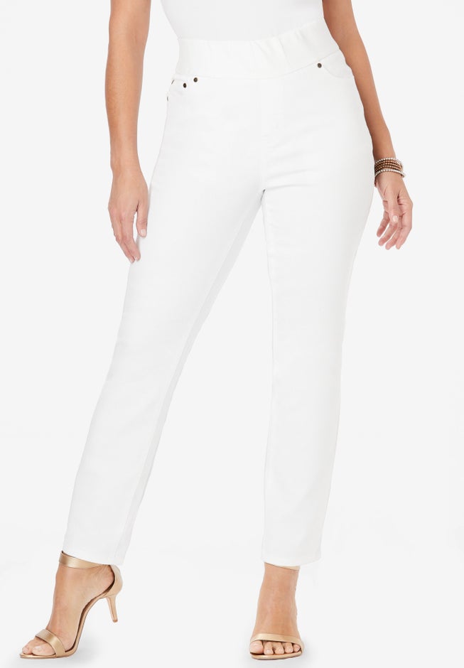 Comfort Waist Stretch Denim Straight Leg Jean image number 0