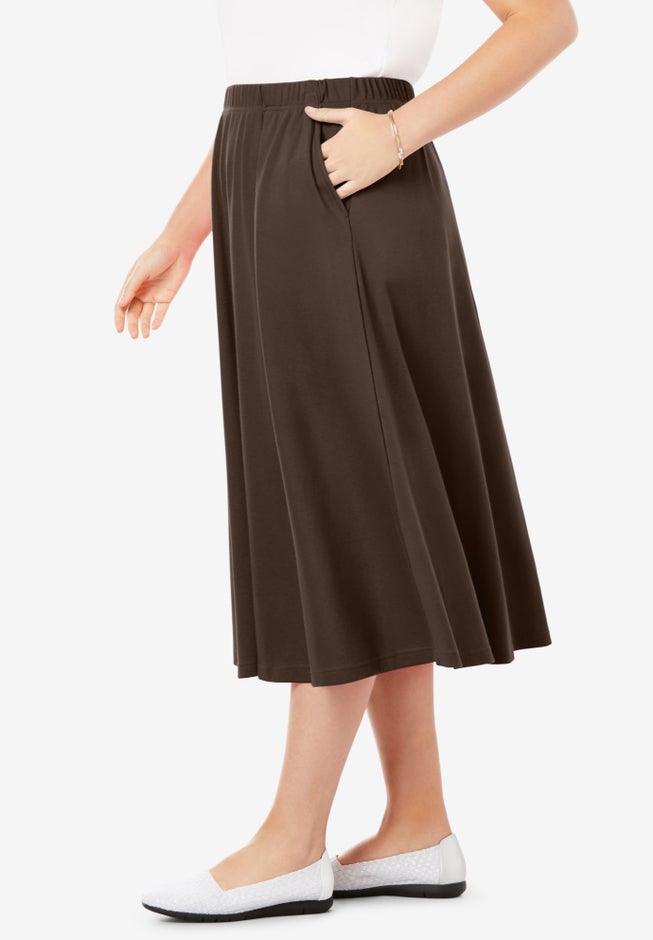 7-Day Knit A-Line Skirt image number 3