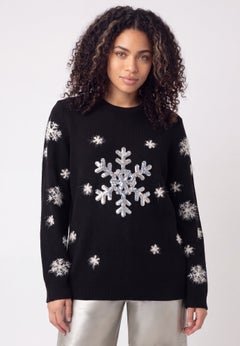 Embellished Holiday Pullover Sweater