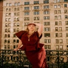 Textured Knit Peplum Top image number null