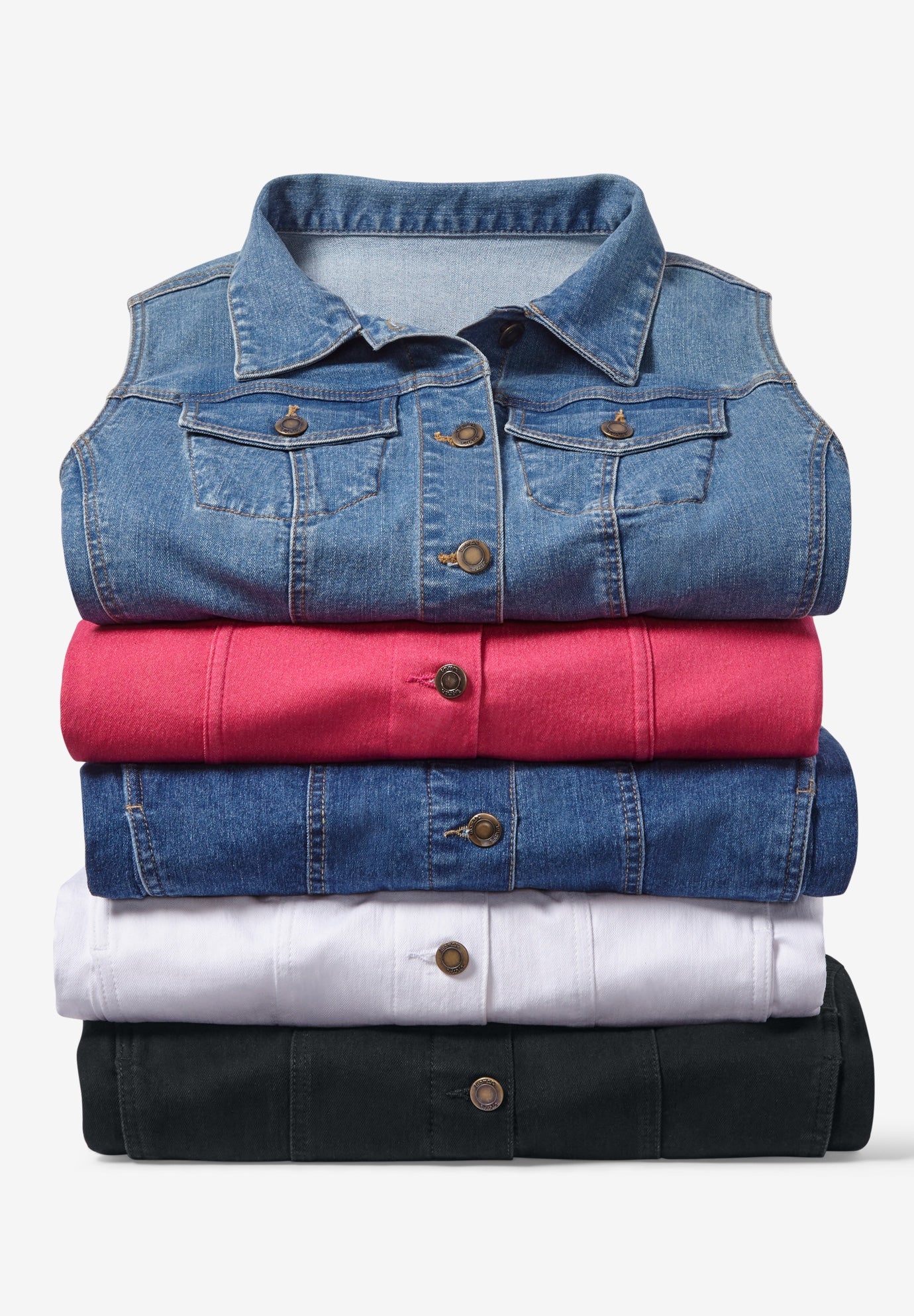 Stretch Denim Vest image number 4