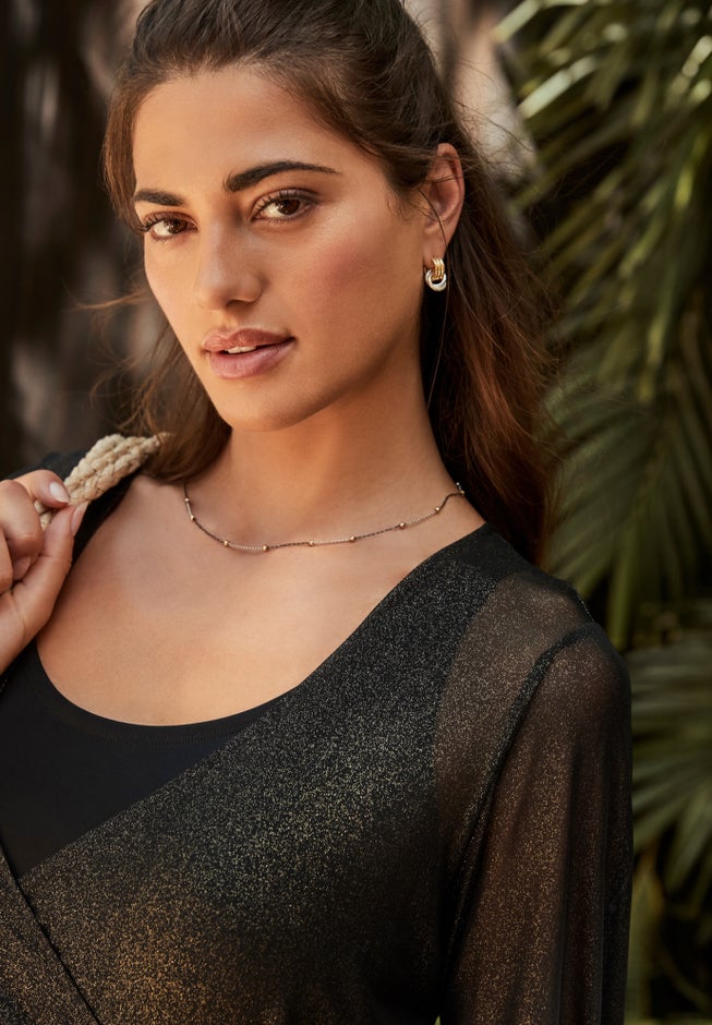 Sheer Wrap Cover-Up image number 3