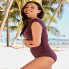 Back-Smoothing One-Piece Swimsuit image number null