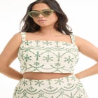 Cropped Eyelet Top image number null