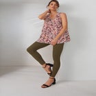 Stretch Cotton V-Neck Trapeze Tank image number null