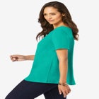 Stretch Cotton Trapeze Tee image number null