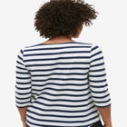 Boatneck Tee With Three-Quarter Sleeves image number null