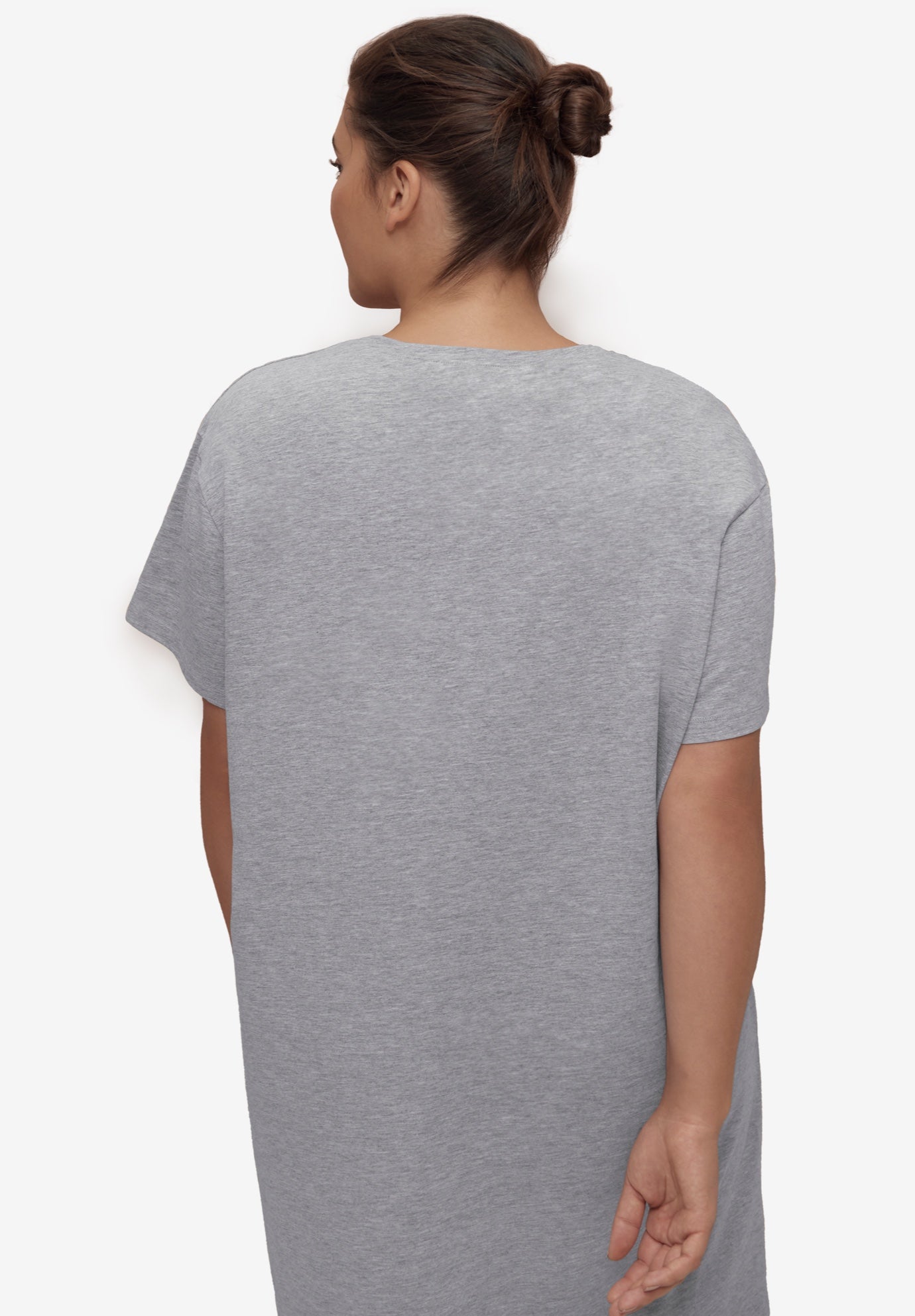Cotton Spanex Jersey V-Neck Short Sleeve Sleepshirt image number 1