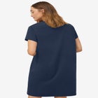 Cotton Spanex Jersey V-Neck Short Sleeve Sleepshirt image number null