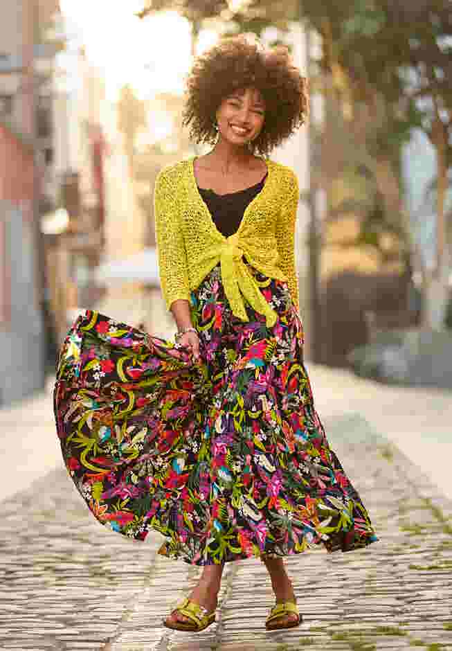 Tiered Maxi Skirt image number 0