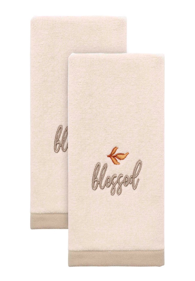 “Blessed" Decorative Fingertip Towel, Set of 2 image number 0