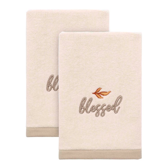 “Blessed" Decorative Fingertip Towel, Set of 2 image number 0