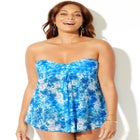 Longer Length Bandeau Flyaway Tankini Top image number null