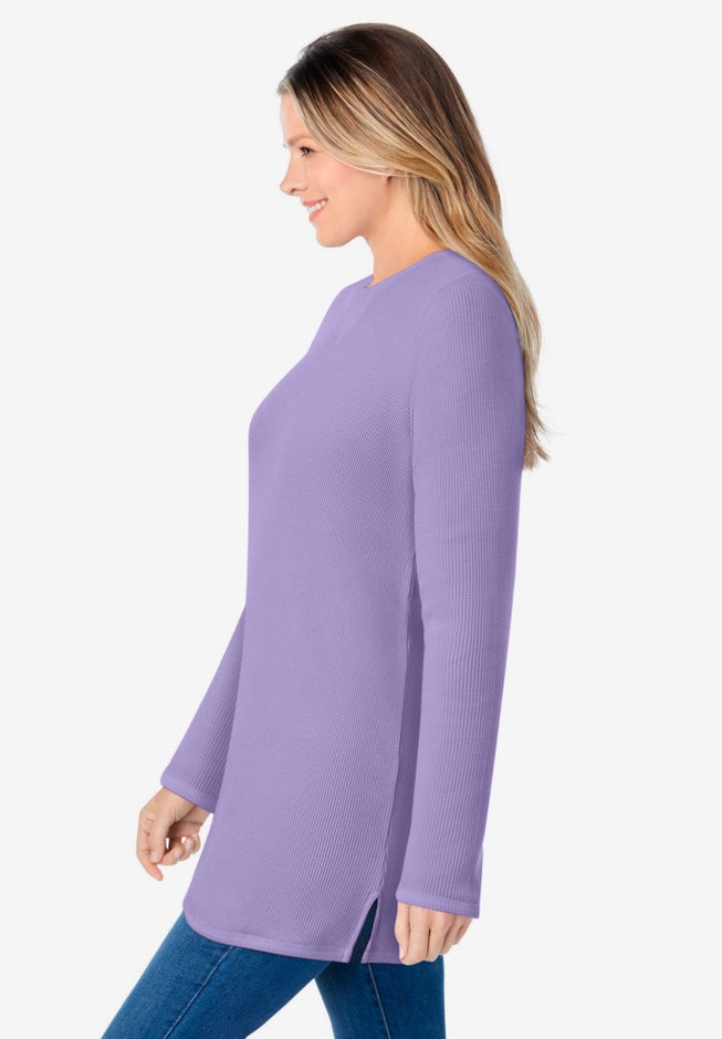 Ultra Soft Waffle Thermal Sweatshirt image number 4