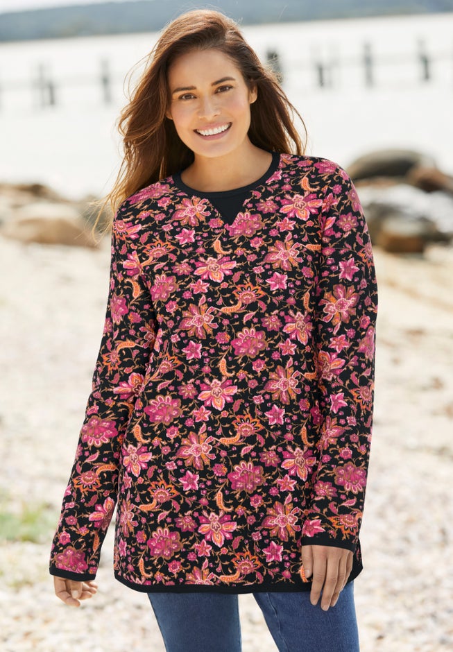 Ultra Soft Waffle Thermal Sweatshirt image number 9