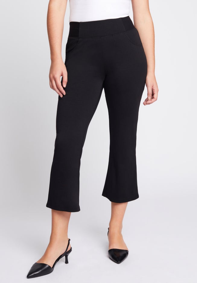 FormFit Ponte Cropped Flare Pant image number null
