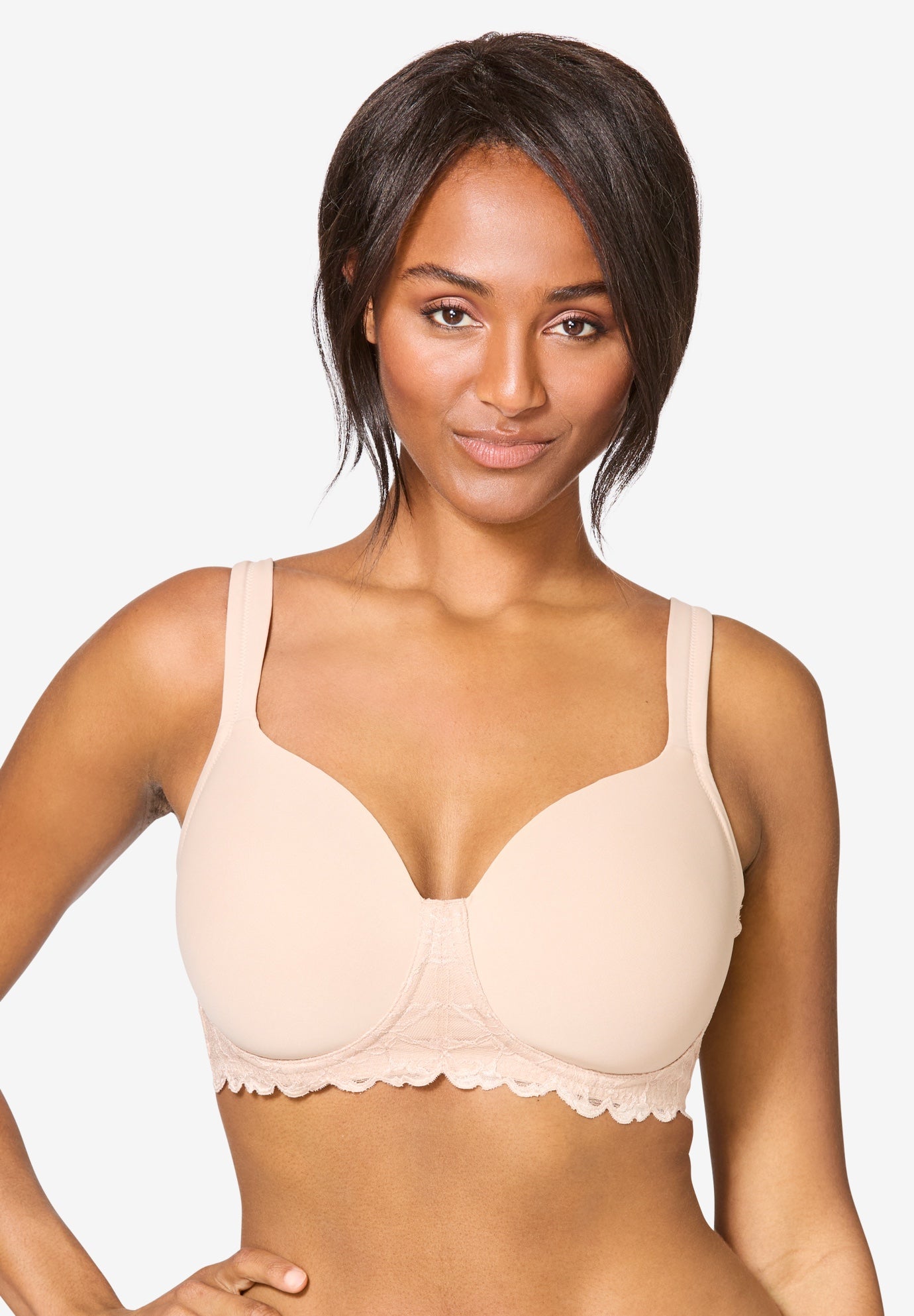 Leading Lady&reg; The Zoey Lace Band Molded Wire Free T-Shirt Bra image number 0