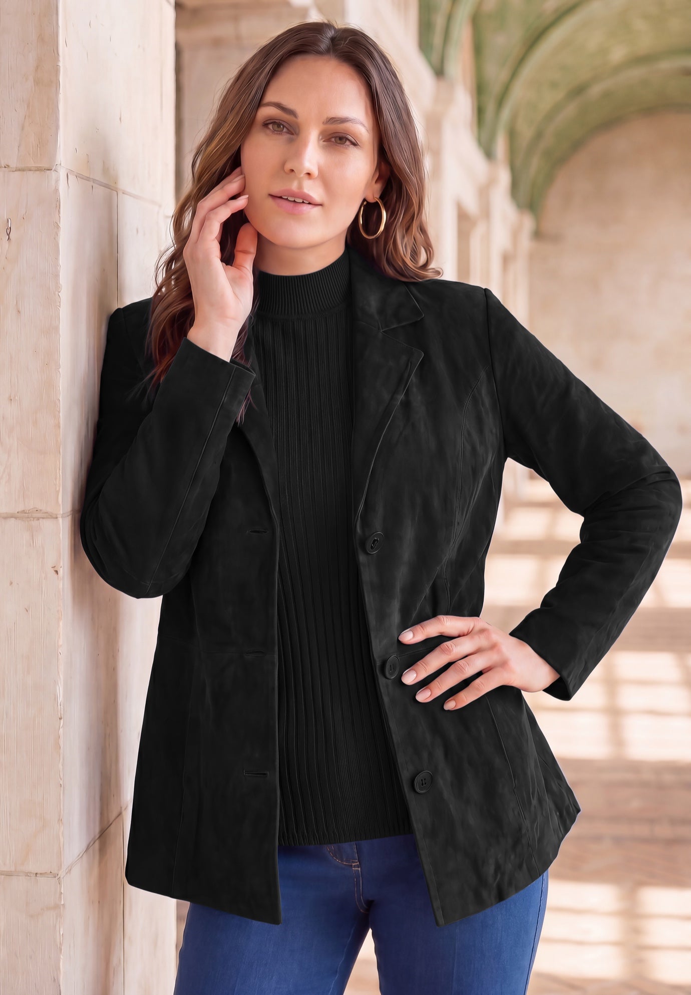 Suede Blazer image number 0