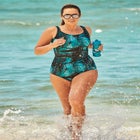 Chlorine Resistant Spliced Tank One Piece Swimsuit image number 3
