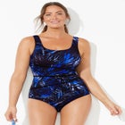 Chlorine Resistant Spliced Tank One Piece Swimsuit image number null