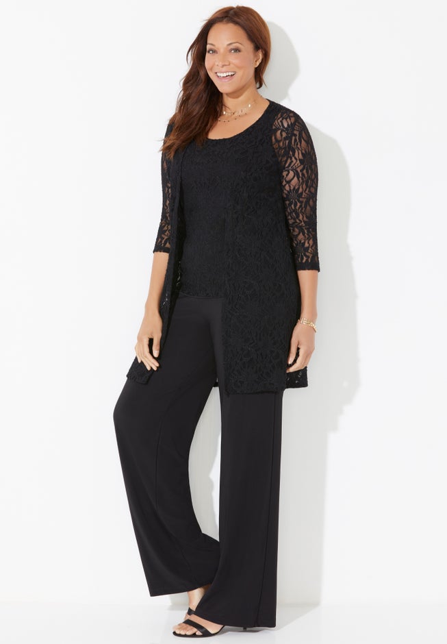 Luxe Lace 3-Piece Pant Set image number 2