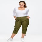 Stretch Cargo Capris by ellos&reg; image number null