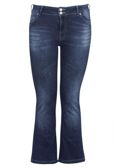 Mid-Rise Stretch Back Elastic Bootcut Jeans