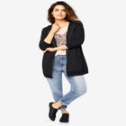 French Terry Long Zip Front Hoodie image number null