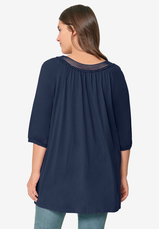 Crochet Trim Tunic image number 1