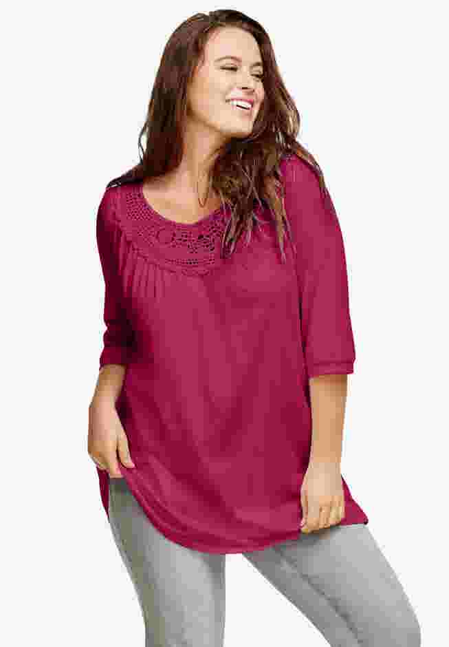 Crochet Trim Tunic image number 0