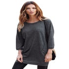 French Terry Zip Pocket Tunic image number null