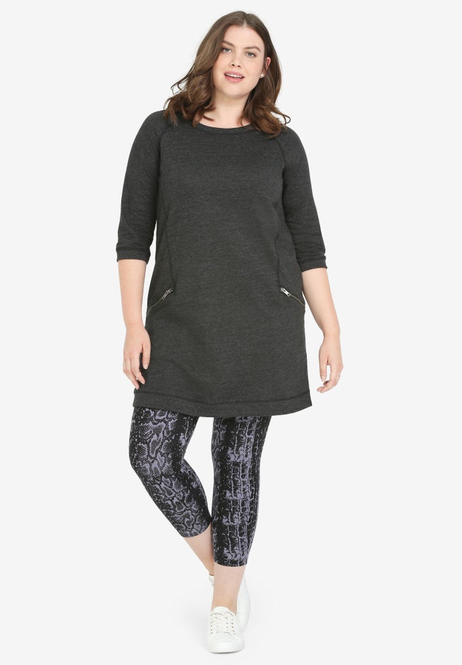 French Terry Zip Pocket Tunic image number 2