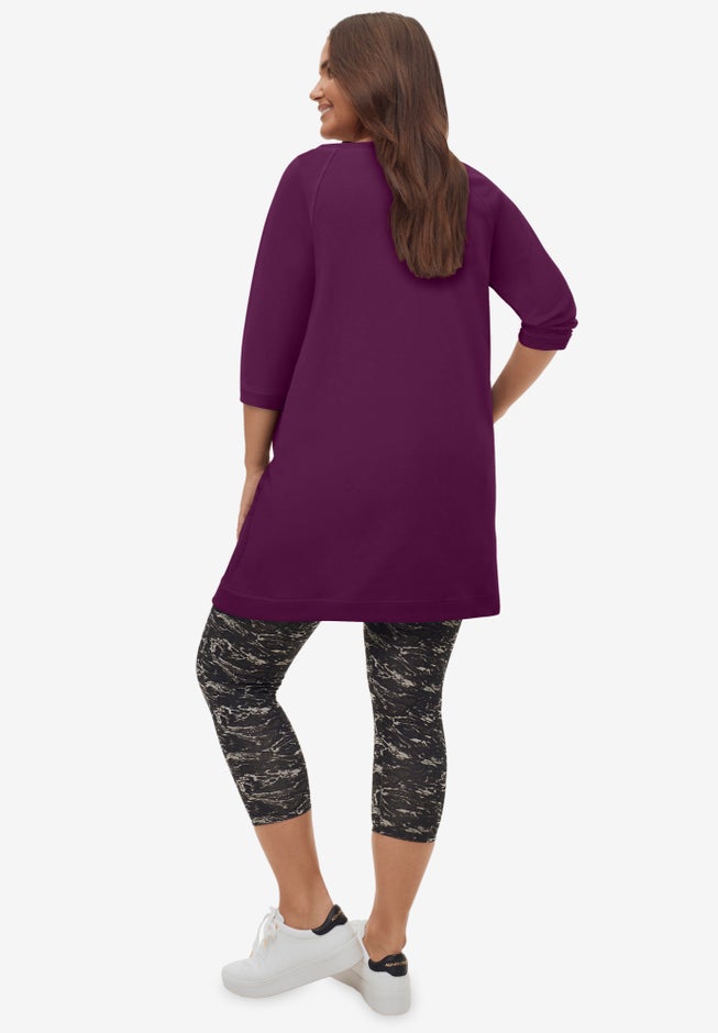 French Terry Zip Pocket Tunic image number 1